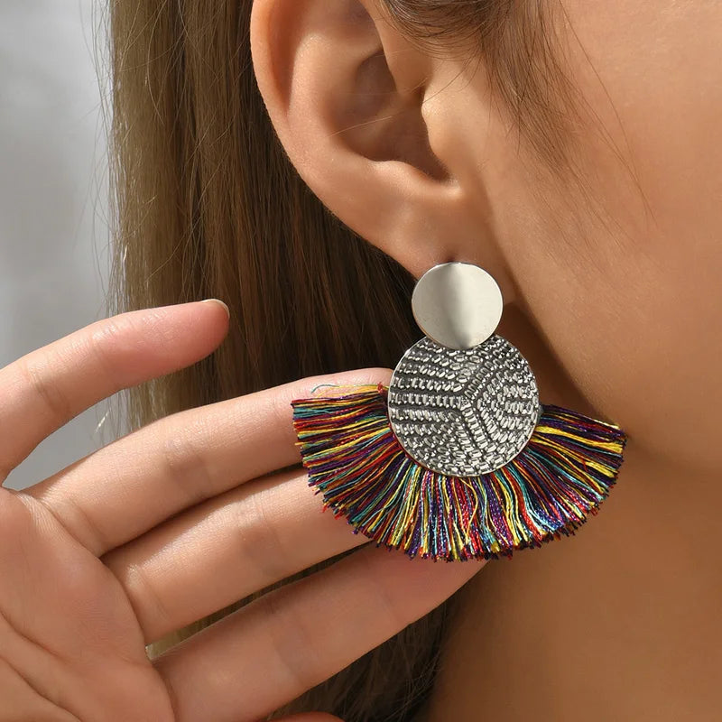 Bohemian Tassel Statement Earrings