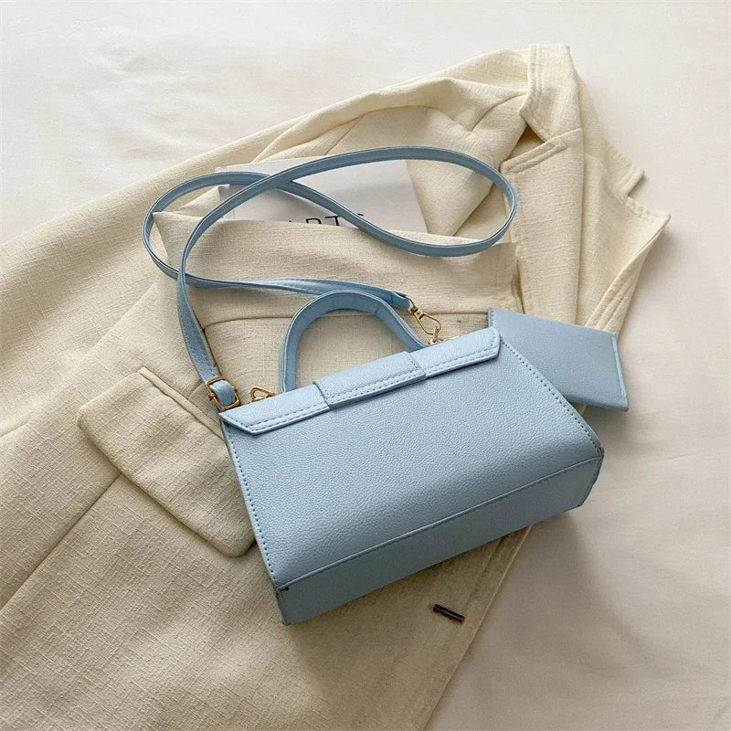 Structured Buckle Top-Handle Mini Bag