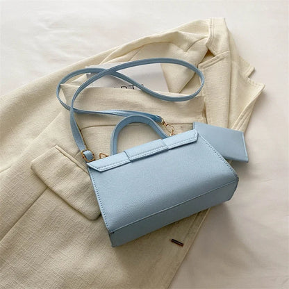 Structured Buckle Top-Handle Mini Bag