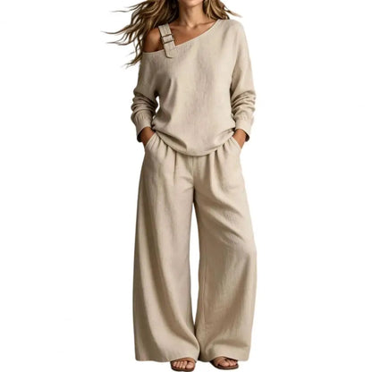 Drape & Drift Off-Shoulder Two Piece Set