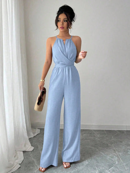 Elegant Wide-Leg Summer Jumpsuit