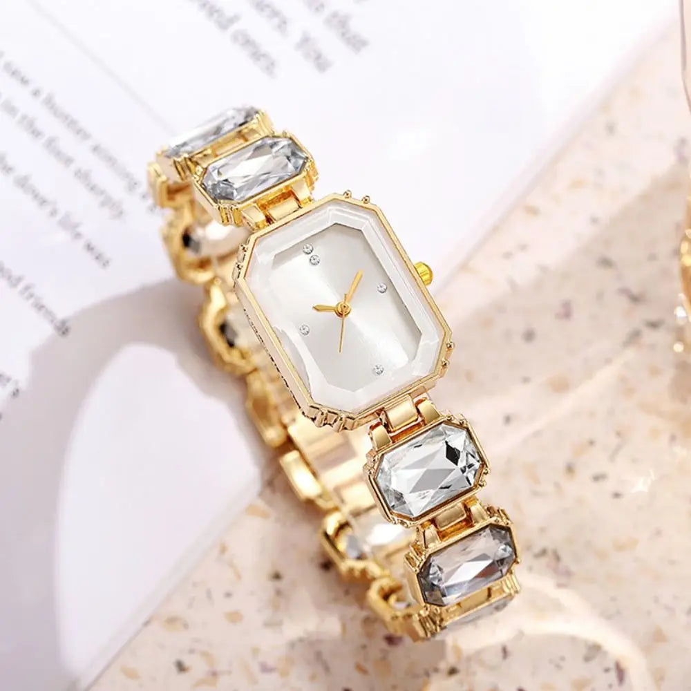 Elegant Women Rectangle Dial Watch
