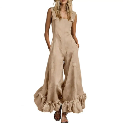 Aurora Ruffle Wide Leg Jumpsuit