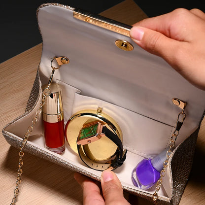 Luxury Shimmer Envelope Clutch