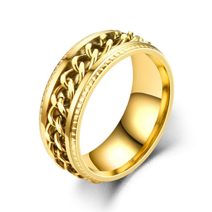 Cool Spin Chain Ring for Men - ProLyf Styles