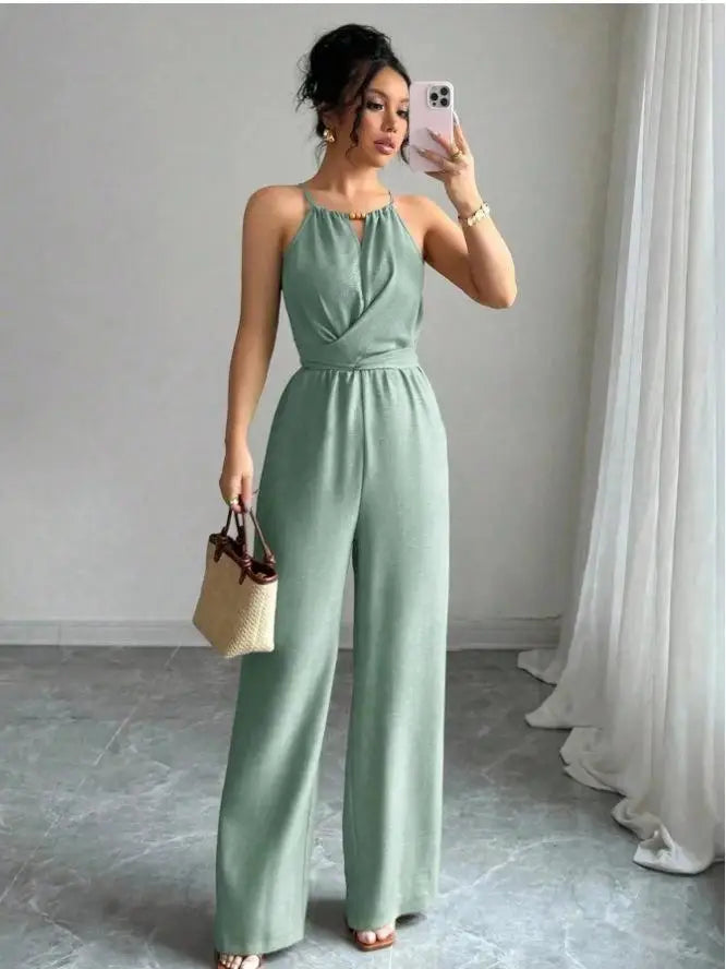 Elegant Wide-Leg Summer Jumpsuit