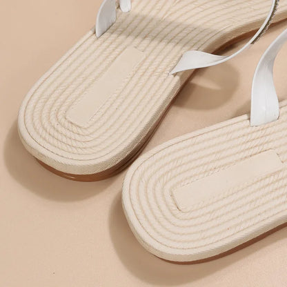 Luxury Rhinestone Flat Sandals