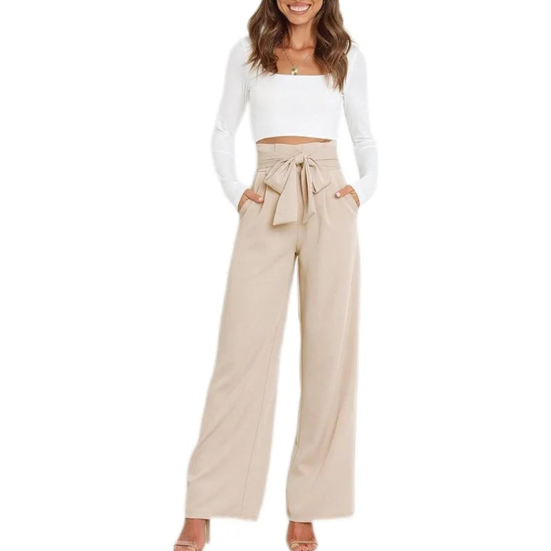 High Waist Belted Pants