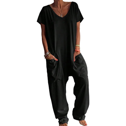 Women's Casual Baggy Pocket Jumpsuit