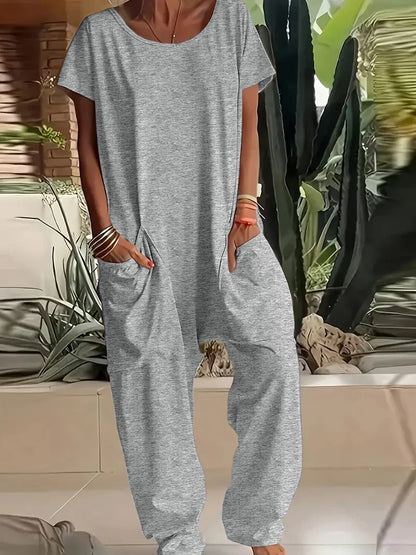 Women's Casual Baggy Pocket Jumpsuit