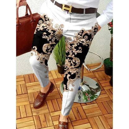 Smart Print Slim Pencil Pants