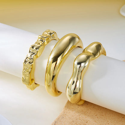 Chunky Gold Statement Cuff Bracelet