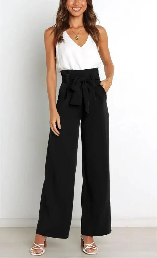 High Waist Belted Pants