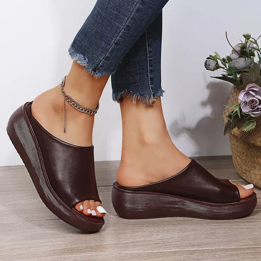 summer sandals, ankle strap sandals, ankle strap flats, trendy outfit for women, cute sandals, women casual shoes for sale Florida, Prolyf online clothing store, cute church outfit for women Florida, ethnic style, fish mouth, thick bottom, wedges, comfortable, stylish, versatile