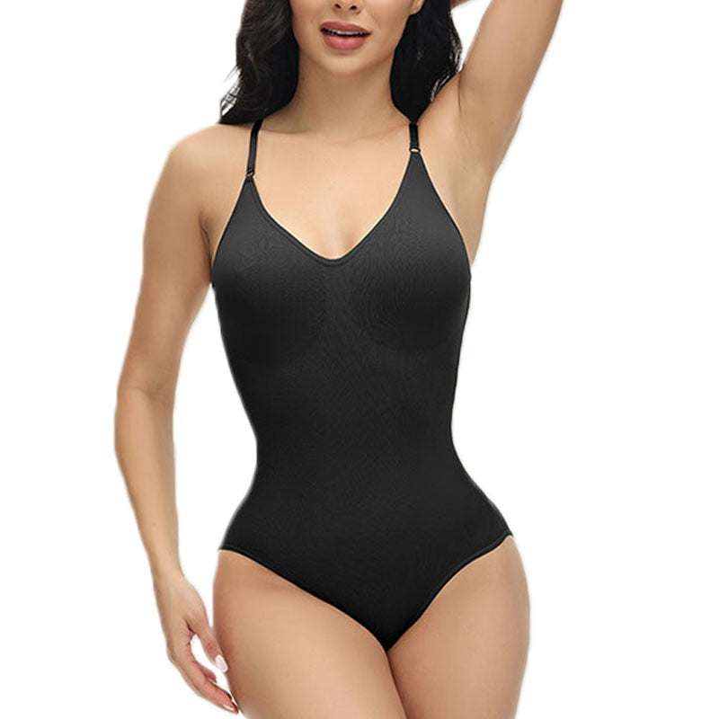 V Neck Body Shaper with Spaghetti Straps