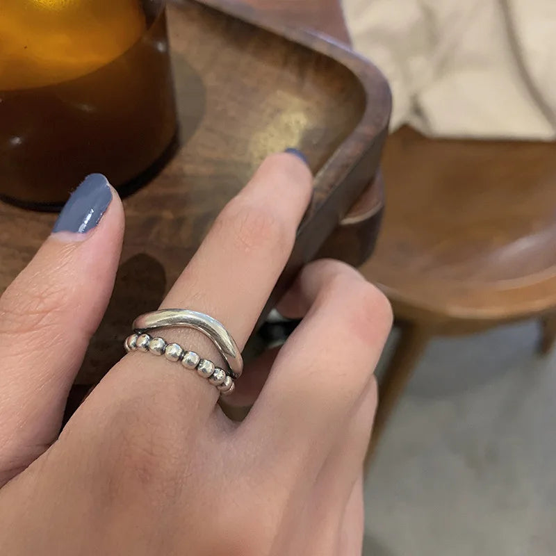 Bohemian Silver Adjustable Rings