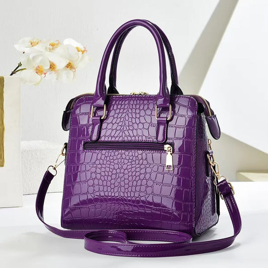 Luxury Crocodile Pattern Handbag