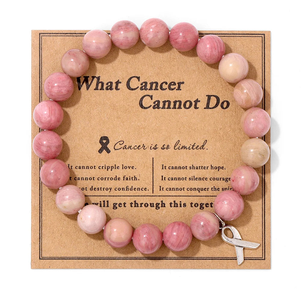 Cancer Warrior Beaded Gemstone Bracelet