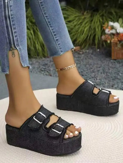 Chic Mid-Heel Summer Sandals