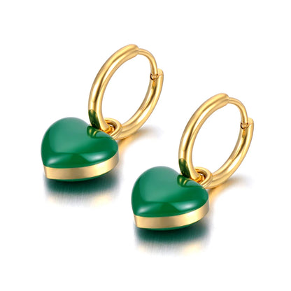 Colorblock Charm Hoop Earrings