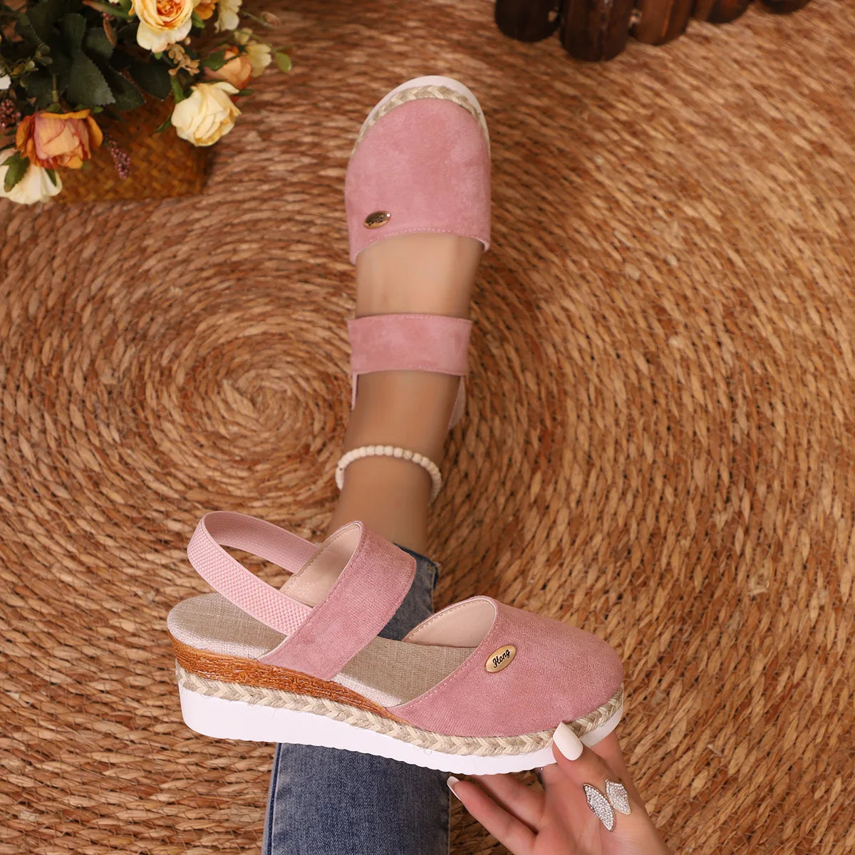 Espadrille Wedge Platform Sandals