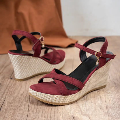 Espadrille Crisscross Wedge Sandals
