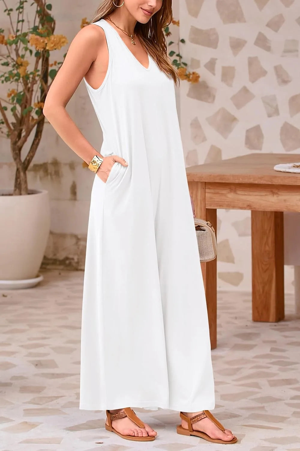 Chic Sleeveless Casual Jumpsuit