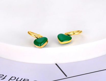 Colorblock Charm Hoop Earrings