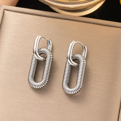 Luminous Spark Rectangle Zircon Earrings