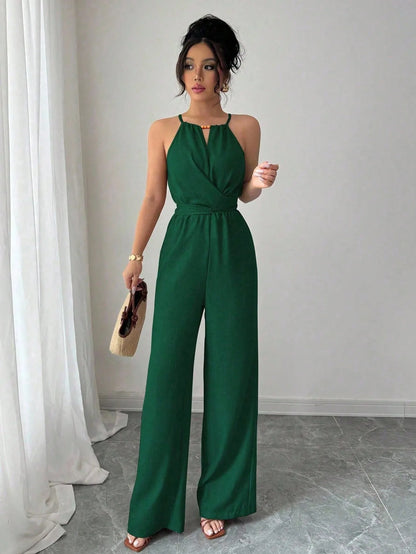 Elegant Wide-Leg Summer Jumpsuit