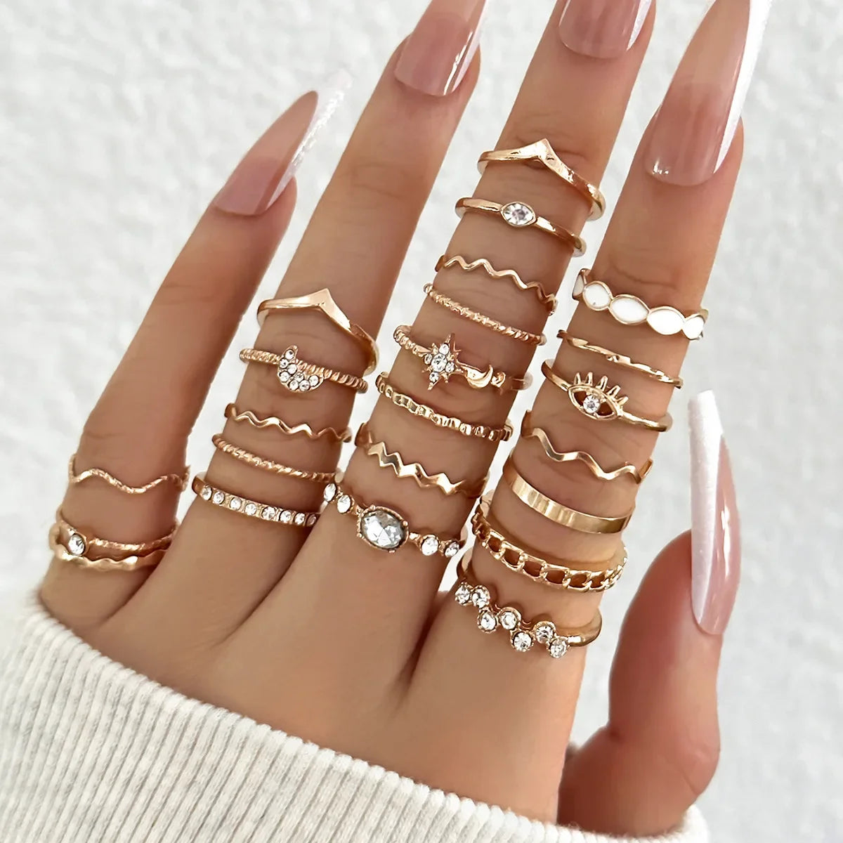 Bohemian Style Women Ring Set