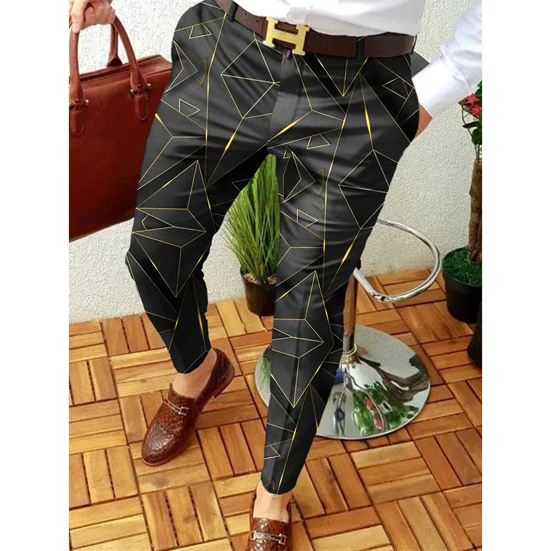 Smart Print Slim Pencil Pants