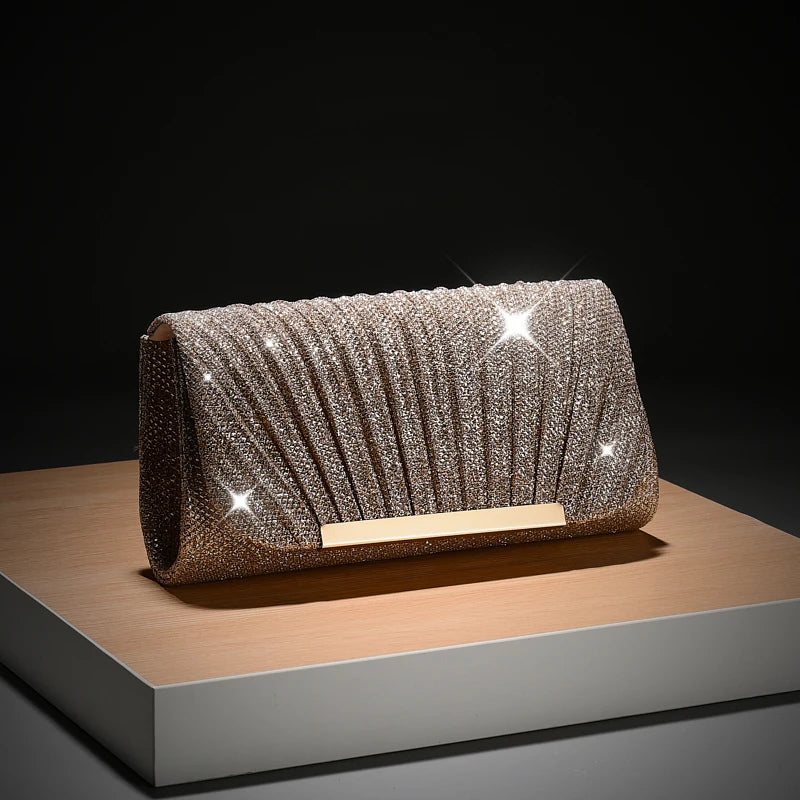 Luxury Shimmer Envelope Clutch