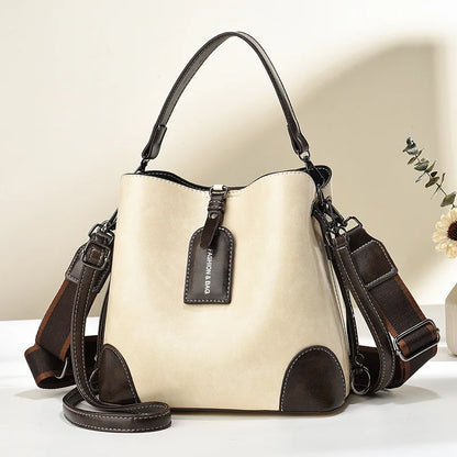 The Elena Structured Vintage Bucket Bag