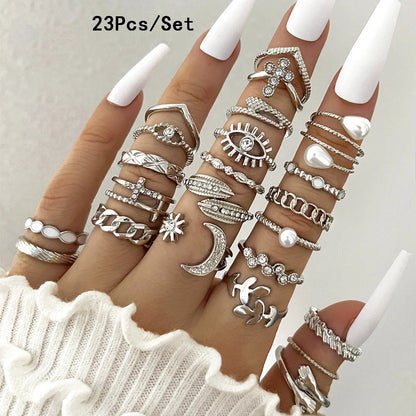 Bohemian Style Women Ring Set