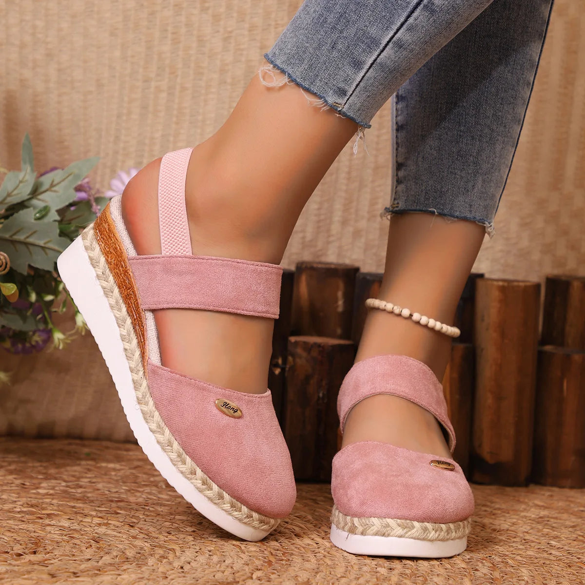 Espadrille Wedge Platform Sandals