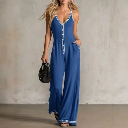 Elegant Flowy Wide Leg Jumpsuit