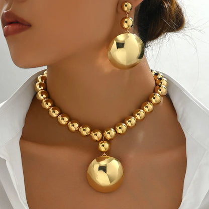 Chunky Ball Chain Necklace & Earring Set