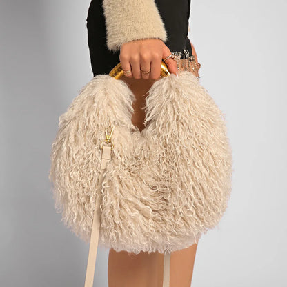 The Spice Girl Round Faux Fur Ring Bag
