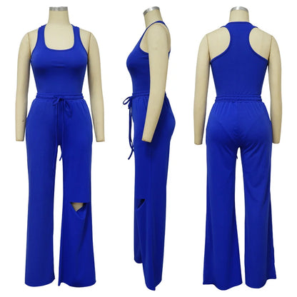 Casual Two Piece Wide Leg Set