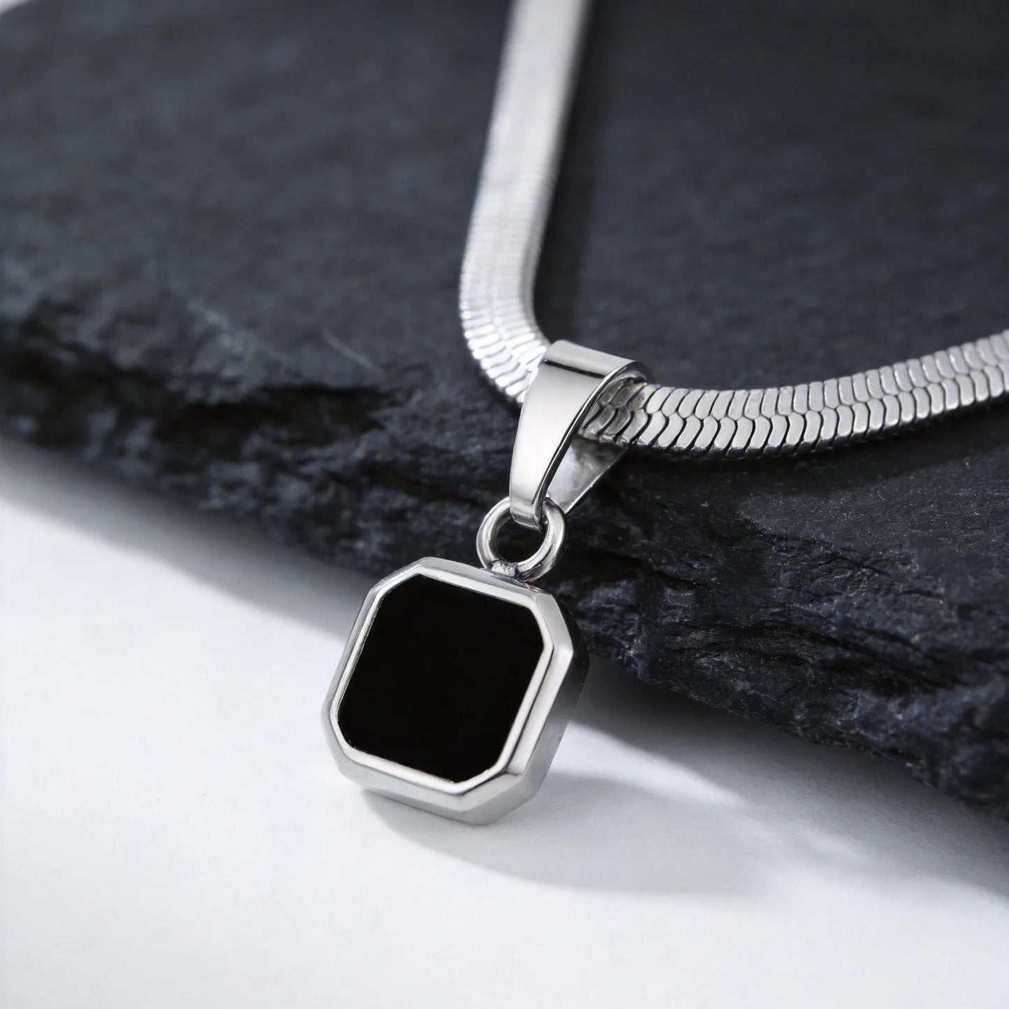 Stonecraft Herringbone Pendant Necklace