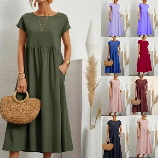 Elegant Summer Linen Dress
