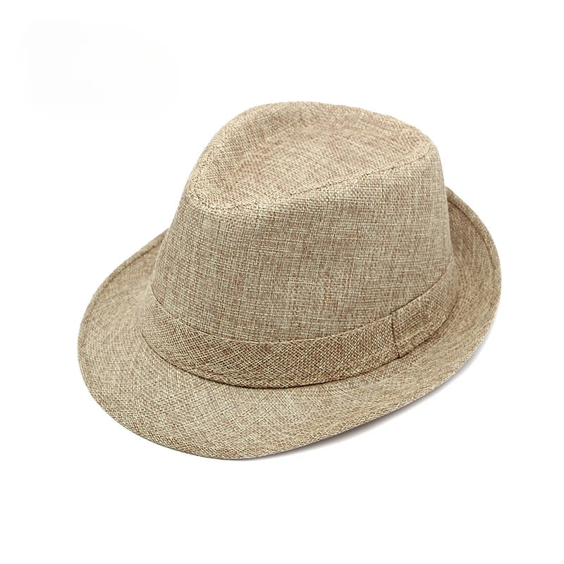 Classic Linen Fedora Hat