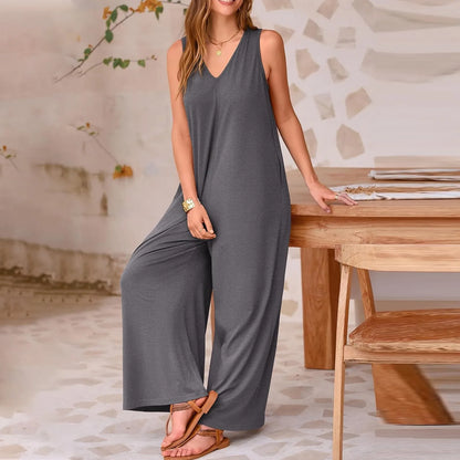 Chic Sleeveless Casual Jumpsuit
