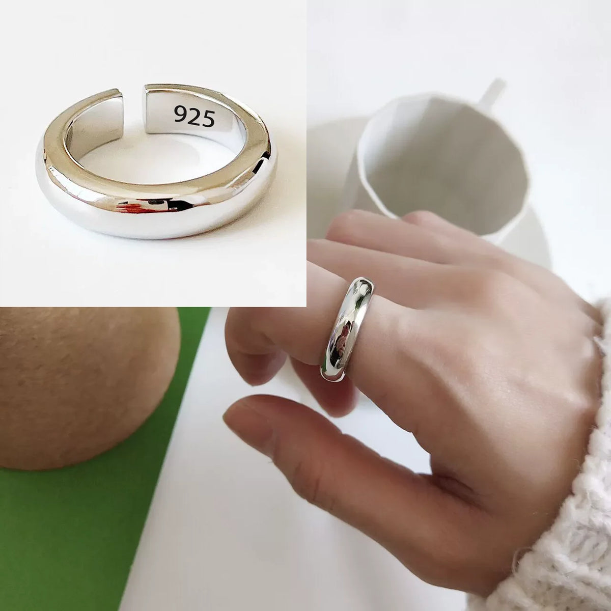 Bohemian Silver Adjustable Rings