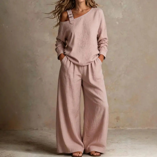 Drape & Drift Off-Shoulder Two Piece Set