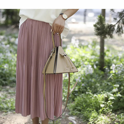 Geo Triangle Drawstring Bucket Bag