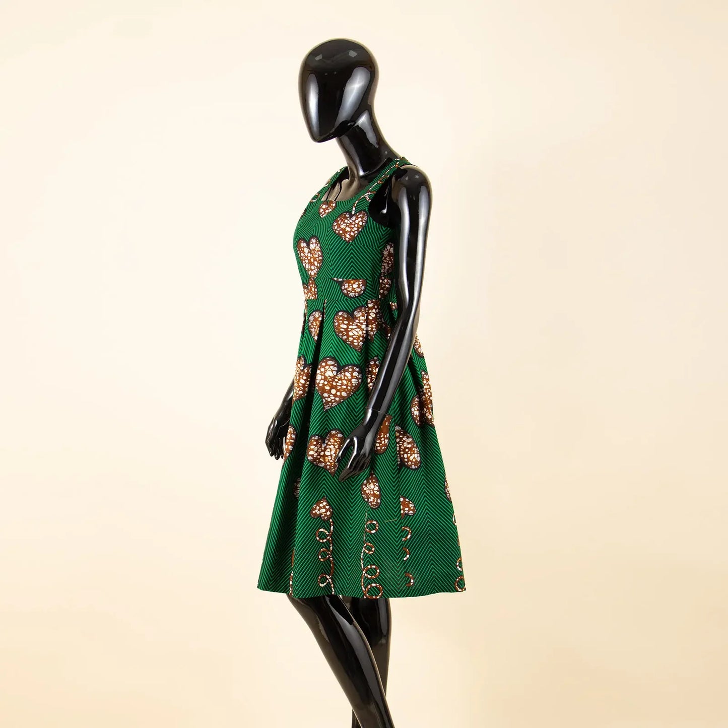 Elegant Sleeveless African Print Dress - Prolyf Styles
