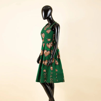 Elegant Sleeveless African Print Dress - Prolyf Styles