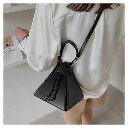 Geo Triangle Drawstring Bucket Bag